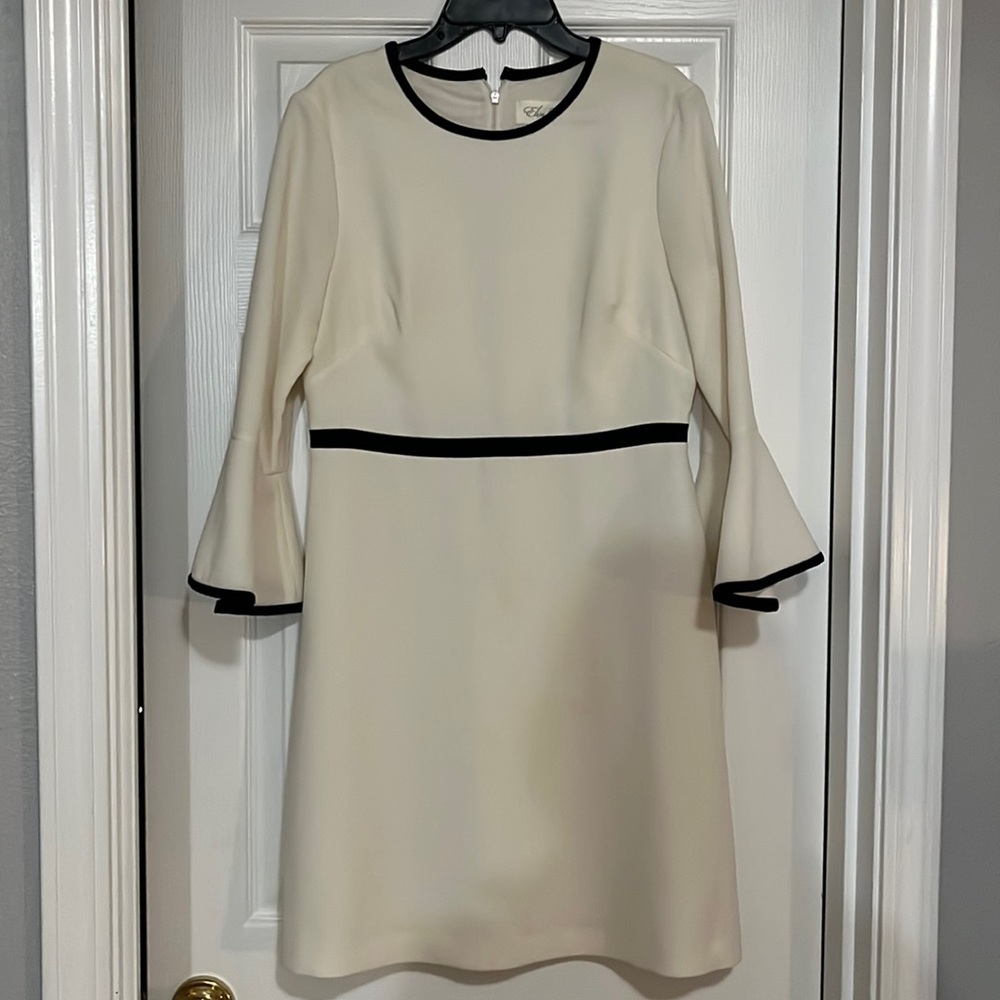 Eliza J Knee-Length Off-White Dress